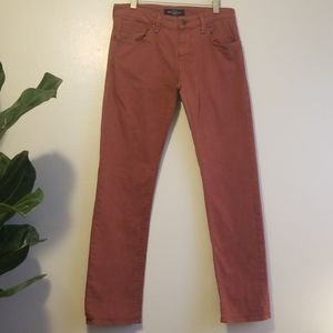Mavi Zach Low Rise Straight Leg Jean's Rust Red